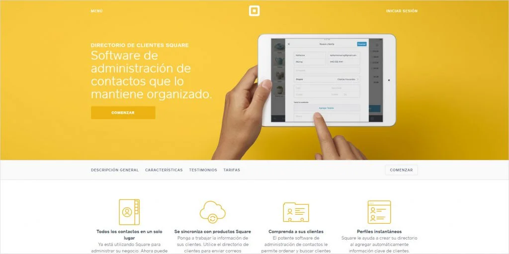 ejemplos de homepage square